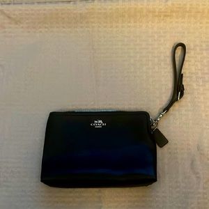 Coach Clutch Handbag. Leather. Black.